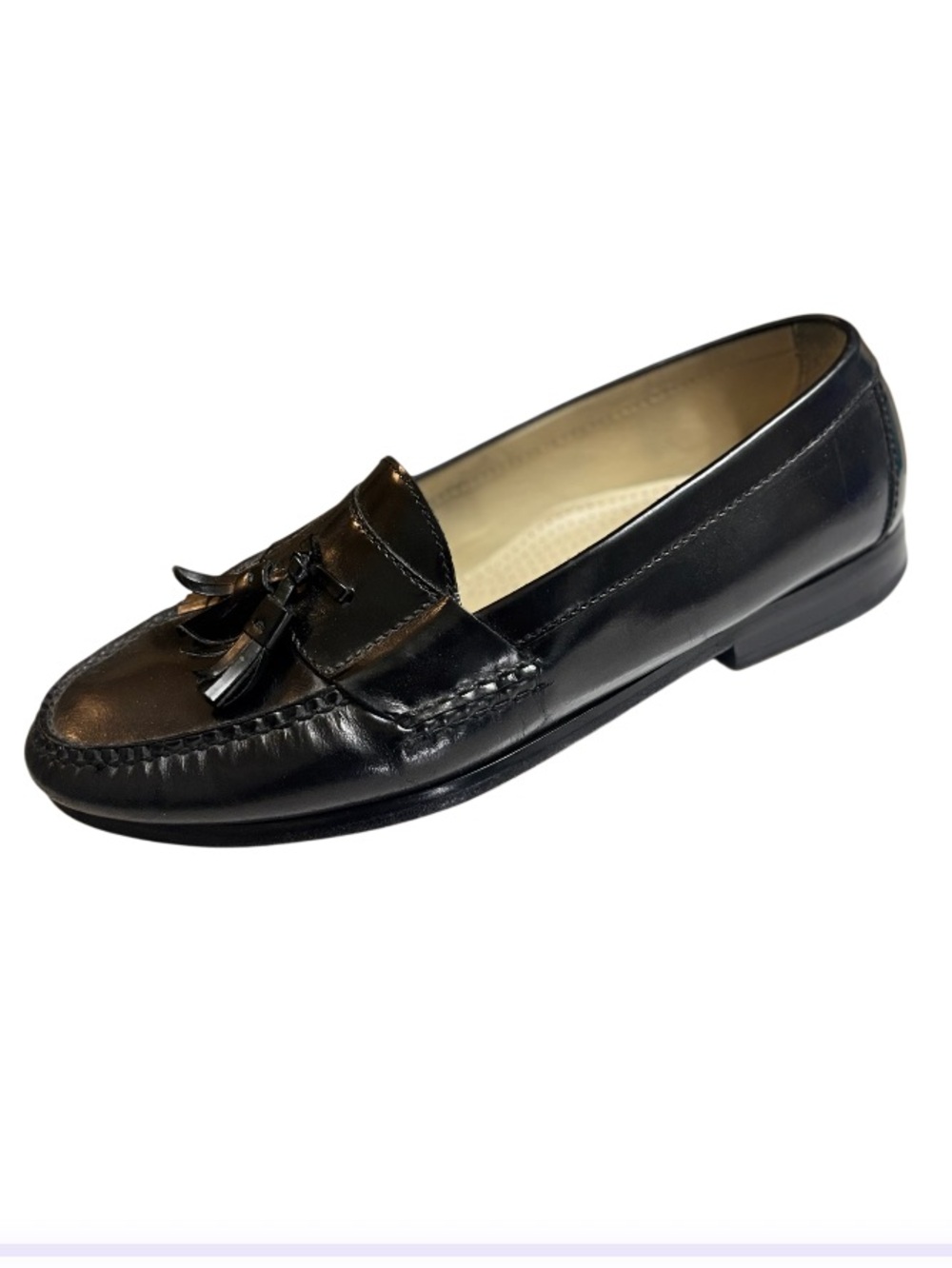 Cole Haan Pinch Tassel Loafers Black Leather Mens Size 10 D